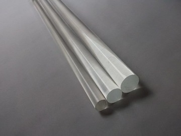 Pręt z plexi, pleksi, pmma bezbarwny 3 mm - 2 mb