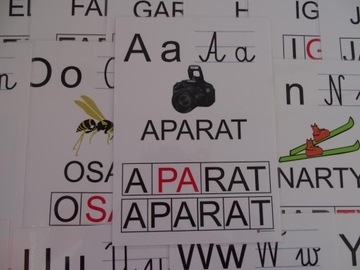 Alfabet plansze demonstracyjne A4