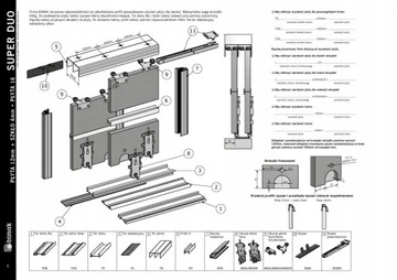 Система раздвижных дверей Bimak Super Duo Alu 1,5м/2д