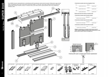 Система раздвижных дверей Bimak Super Duo Alu 1,5м/2д