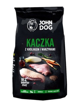 JOHN DOG ADULT DUŻE RASY kaczka/królik 3kg