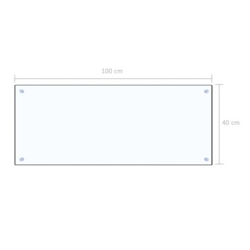 Защитная панель для кухни, прозрачная, 100х40 см.