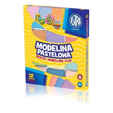 Modelina pastelowa 12 kolorów ASTRA