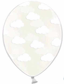BALONY CHMURKI PRZEZROCZYSTE 1 2 3 URODZINY ROCZEK