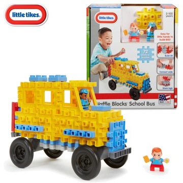 LITTLE TIKES Klocki Waffle Blocks Autobus szkolny
