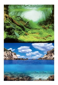 AQUA-NOVA FOTOTAPETA TŁO 2X AKWARIUM 100X50CM P/O