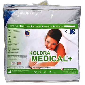KOŁDRA 200X220 CAŁOROCZNA ANTYROZTOCZOWA 220X200 ANTY ATEST MEDICAL