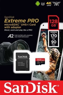 Карта памяти SanDisk Extreme PRO microSDXC 128 ГБ