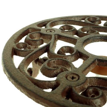 Круглый чугунный обогреватель РЕТРО под кувшин, чайник со свечой