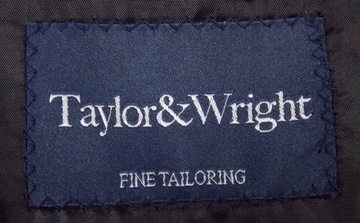 TAYLOR&WRIGHT elegancja czarny w prążki 38IN