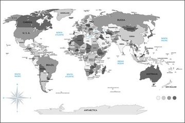 Fototapeta do biura polityczna mapa świata 300x450