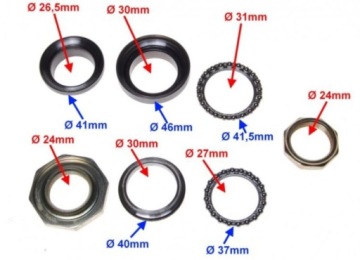 ŁOŻYSKA GŁÓWKI RAMY SKUTER 2T 4T KOŁA 12 CALI 27mm