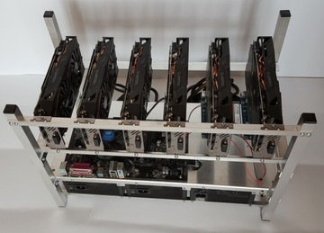 КОРПУС Рама для майнинга криптовалюты 6GPU 3PSU ME6B