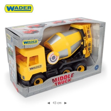 Wader Middle Truck betoniarka żółta w kartonie 32124