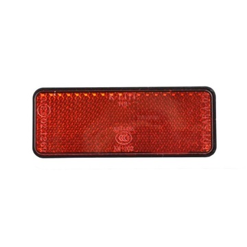 #NS_ODBLASK na TYL do skutera CZERWONY PROSTOKAT