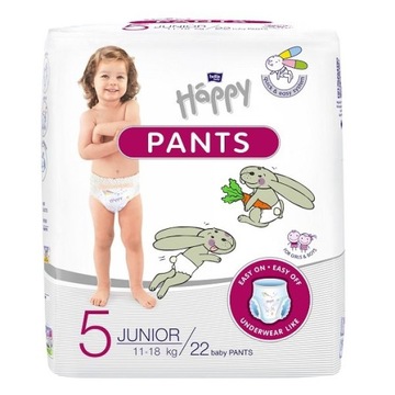 PIELUCHOMAJTKI Happy Pants JUNIOR, WCIĄGANE 22szt.