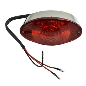 Nowa LAMPA TYŁ TYLNA CHROM CHOPPER CUSTOM CAFE OKO