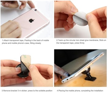 АВТОМОБИЛЬНЫЙ ДЕРЖАТЕЛЬ ТЕЛЕФОНА BASEUS ДЛЯ ПРИБОРНОЙ ПАНЕЛИ КОКПИТА + ПЛАСТИНКИ