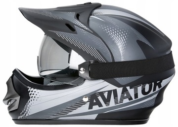 KASK CROSSOWY DZIECIĘCY ENDURO MOTOR GOGLE BLENDA
