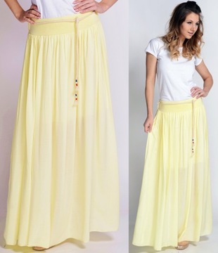 Длинная воздушная ЮБКА с поясом.