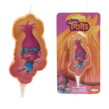 TROLLE ŚWIECZKA TORT POPPY trol trolls 980