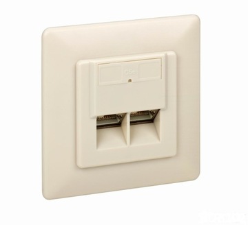 Podtynkowe GNIAZDO SIECIOWE 2 x RJ45 CAT5e 8p8c