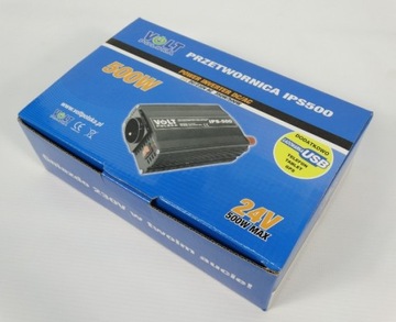 АВТОМОБИЛЬНЫЙ ПРЕОБРАЗОВАТЕЛЬ 24 В 230 В НАПРЯЖЕНИЕ 500 Вт +K