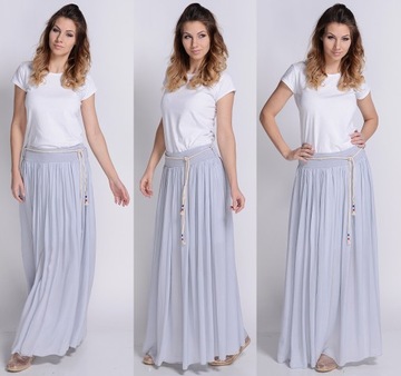 Серая длинная юбка МАКСИ