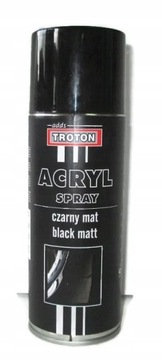 CZARNY MAT AKRYL LAKIER FARBA TROTON SPRAY 400ML