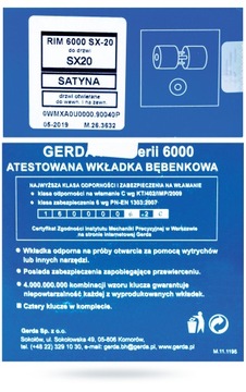 GERDA RIM 6000 круглая вставка для дверей SX20
