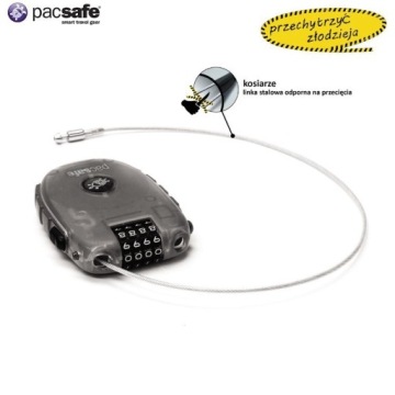 Багажная веревка Pacsafe RetractaSafe 250 Серая