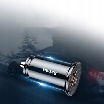 Автомобильное зарядное устройство Baseus USB Type C QC 4.0