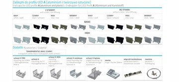 Zaślepka boczna Biała Basic do profili zewnętrznych typ A - bez otworu