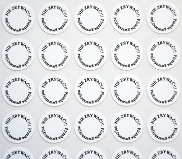 Plomby gwarancyjne kruszące okrągłe 10mm 160 sztuk