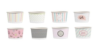 Miski miska papierowa 245ml na lody desery 25szt