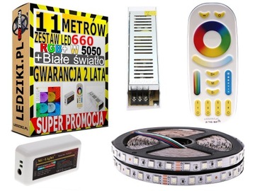 11m ZESTAW Led SMD 5050 Taśma RGB 660 diod PREMIUM