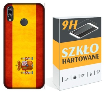 23wzory ETUI SZKŁO Huawei P20 Lite kraje flagi