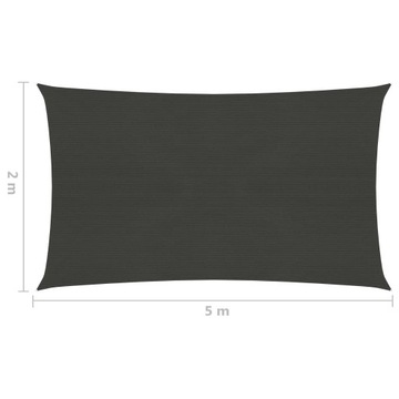 Солнцезащитный крем, 160 г/м², антрацит, 2х5 м, HDPE