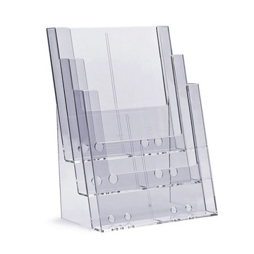 Stojak na ulotki kaskadowy 3 x A4 plexi 3C230