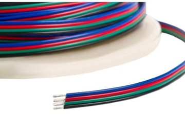 Kabel przewód do taśmy RGB 4 żyły - 1m