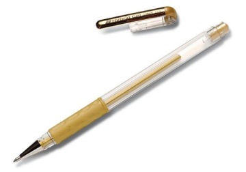 Ручка гелева PENTEL HYBRID K118 золотий NaBiurQ