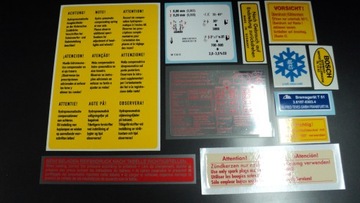 NALEPKI NAKLEJKI ZESTAW MERCEDES W110 W111 W112