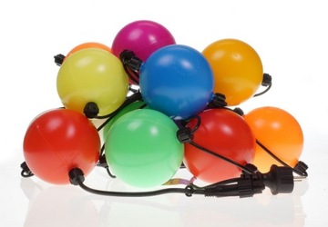 Lampki choinkowe - kule świetlne led na baterie 10szt