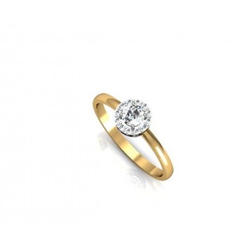 WSPANIAŁY Pierścionek z BRYLANTAMI 0,12 ct -50% i