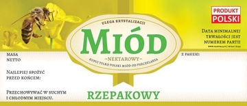 Etykiety na Miód Rzepakowy (100szt) - wzór E1253