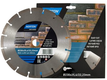 Tarcza diamentowa uniwersalna segment 230mm NORTON