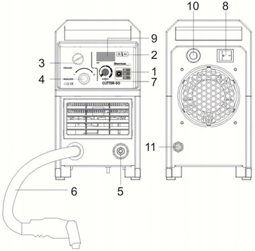 ПЛАЗМЕННЫЙ РЕЗАК ПЛАЗМЕННЫЙ РЕЗАК SHERMAN 50 45A 12MM 230V HF ALU