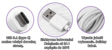 КАБЕЛЬ USB-USB-C 3.1 TYPE C NEXUS NOKIA, 2 МЕТРА