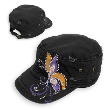 CZAPKA PATROLÓWKA Z DASZKIEM K55C CZARNA