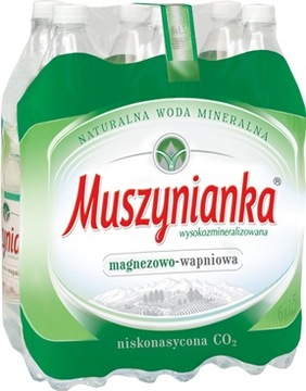 MUSZYNIANKA WODA MINERALNA LEKKO GAZOWANA 1,5L ZGRZEWKA 6 SZT